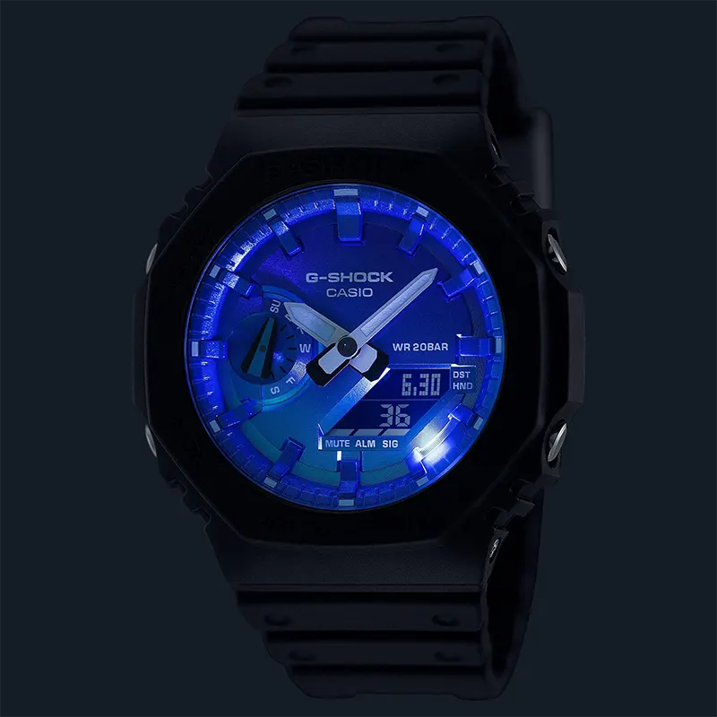 Casio G-Shock Sports Triple G Resist Blue Men’s Watch- GA-2100FL-1A